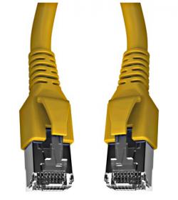 Patchkabel C6A RJ45 FTP Geel 0.5m